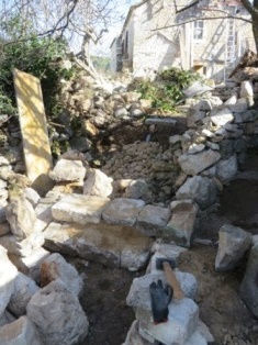 Constructing stone steps